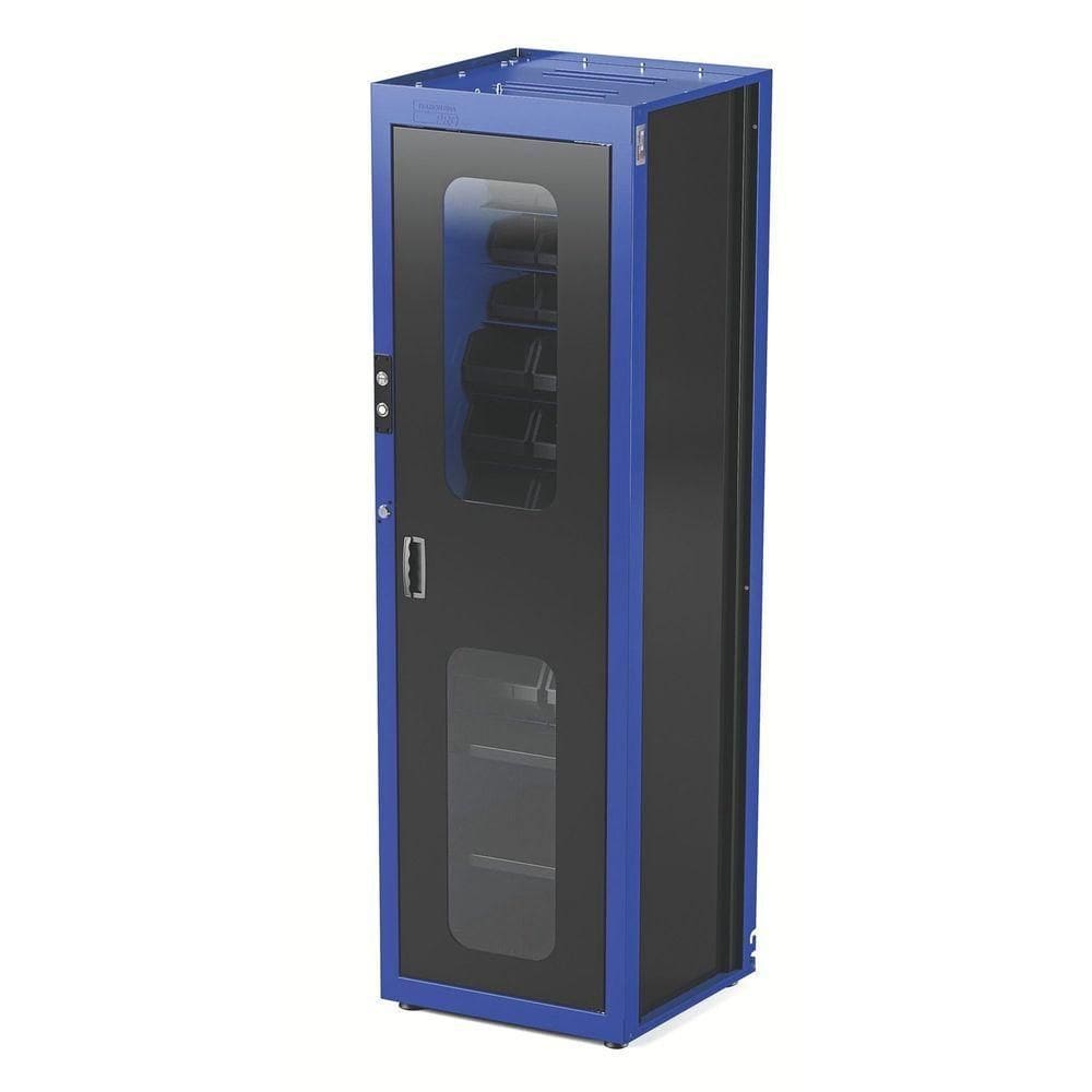 Armário Smart System Para Ferramentas 1 Porta 29 Caixas Plásticas Bin Visor Tramontina Pro Azul Tramontina