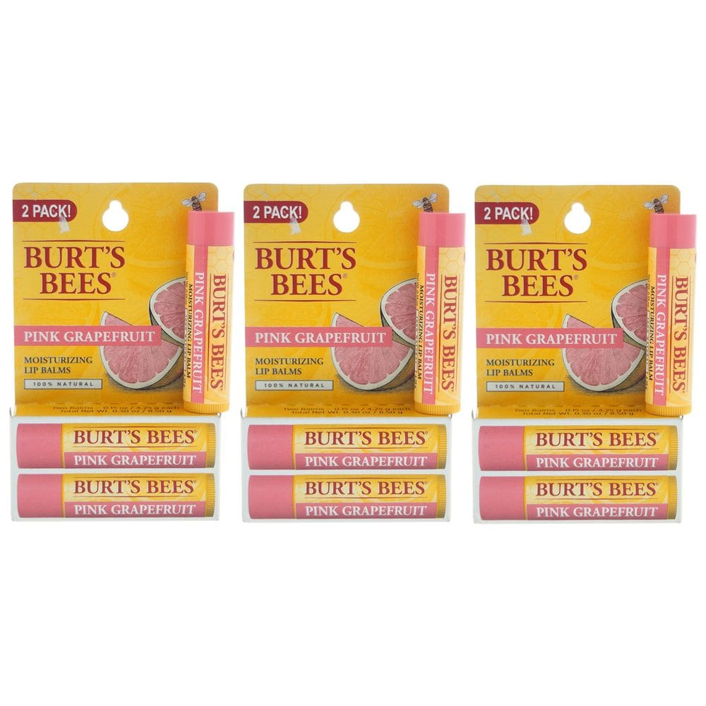 Pacote duplo de hidratante labial Burts Bees Pink Grapefruit