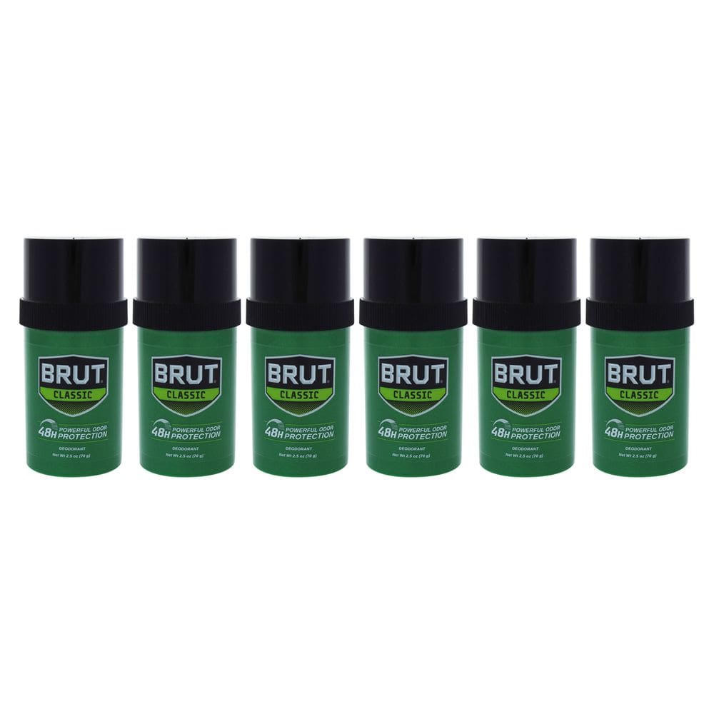 Desodorante em bastão Faberge Co. Brut para homens, 75 ml, pacote com 6