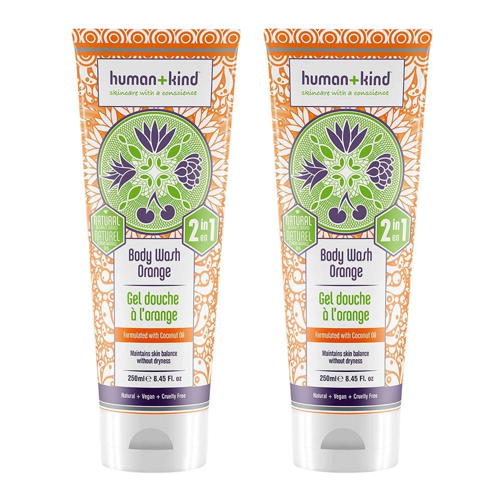 Body Wash Human+kind nutre a pele seca com óleo de coco 250mL x2