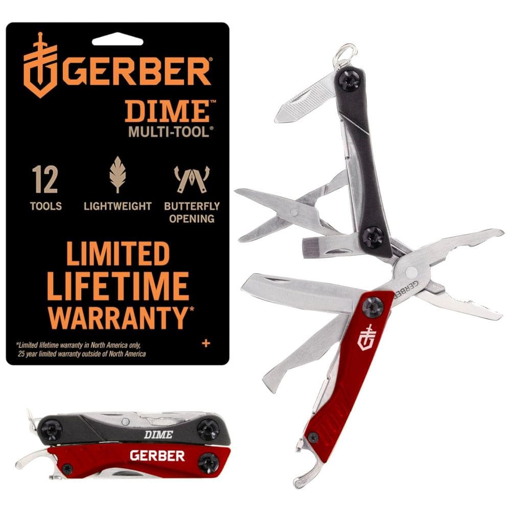 Alicate Multifuncional 14 em 1, Aço, GERBER GEAR 30 000417, Vermelho