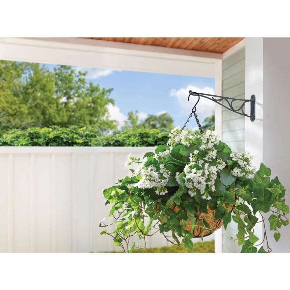 Plant Hook Living Accents Swivel Black 25 cm ao ar livre