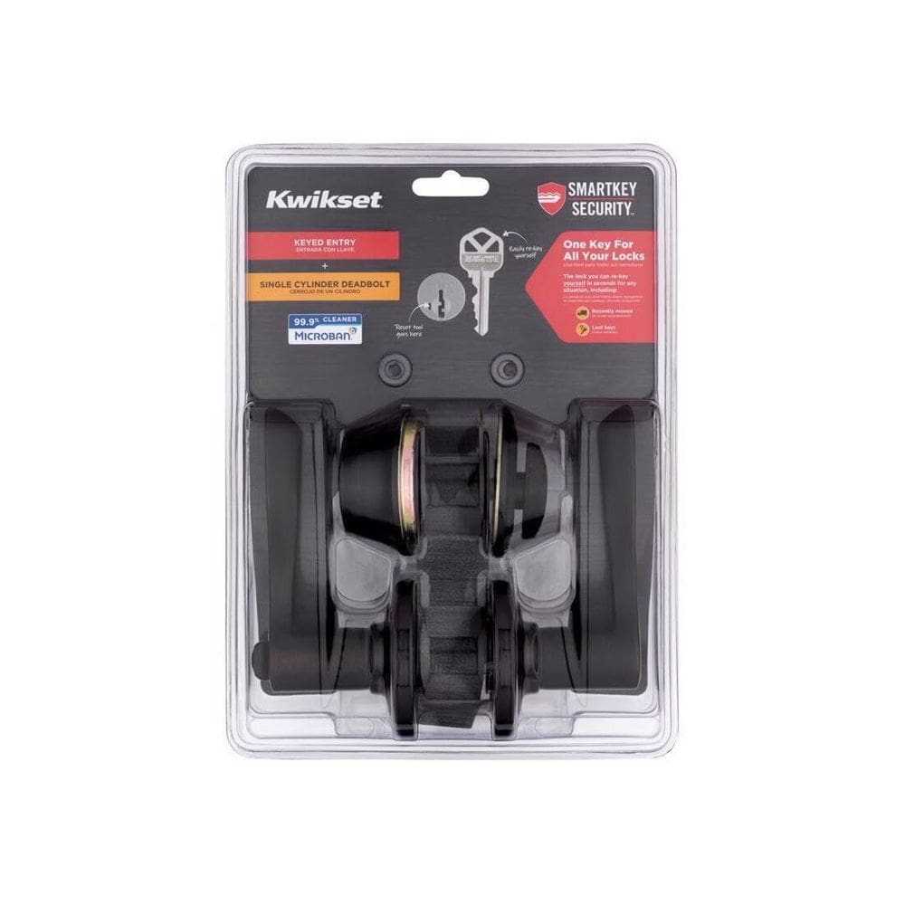 Fechadura de porta Kwikset SmartKey Security Venetian Bronze KW1