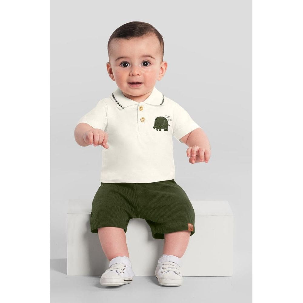 Conjunto bebê menino elefantinho Brandili Baby