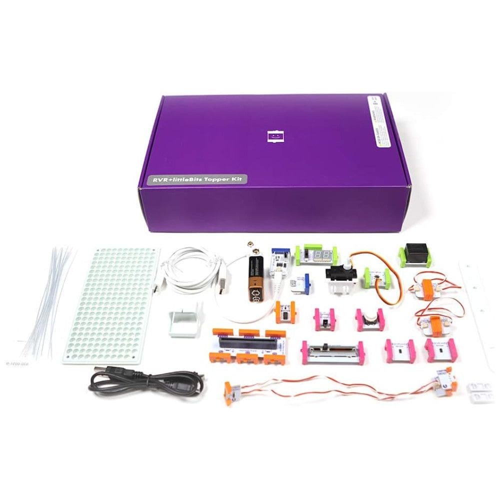 Kit littleBits RVR Topper Programe com Microsoft MakeCode ou Micro:bit Python, compatível com Sphero RVR.