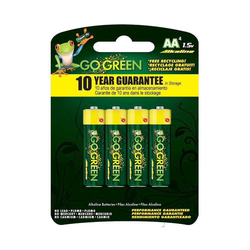 Bateria Go Green Power AA 1,5 V alcalina, pacote com 4