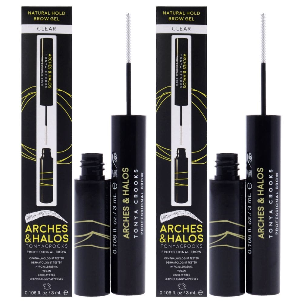 Brow Gel Arches and Halos Natural Hold Clear, pacote com 2