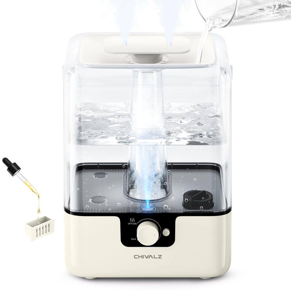 Umidificador CHIVALZ 6L para quarto, quarto grande, doméstico, amarelo leite