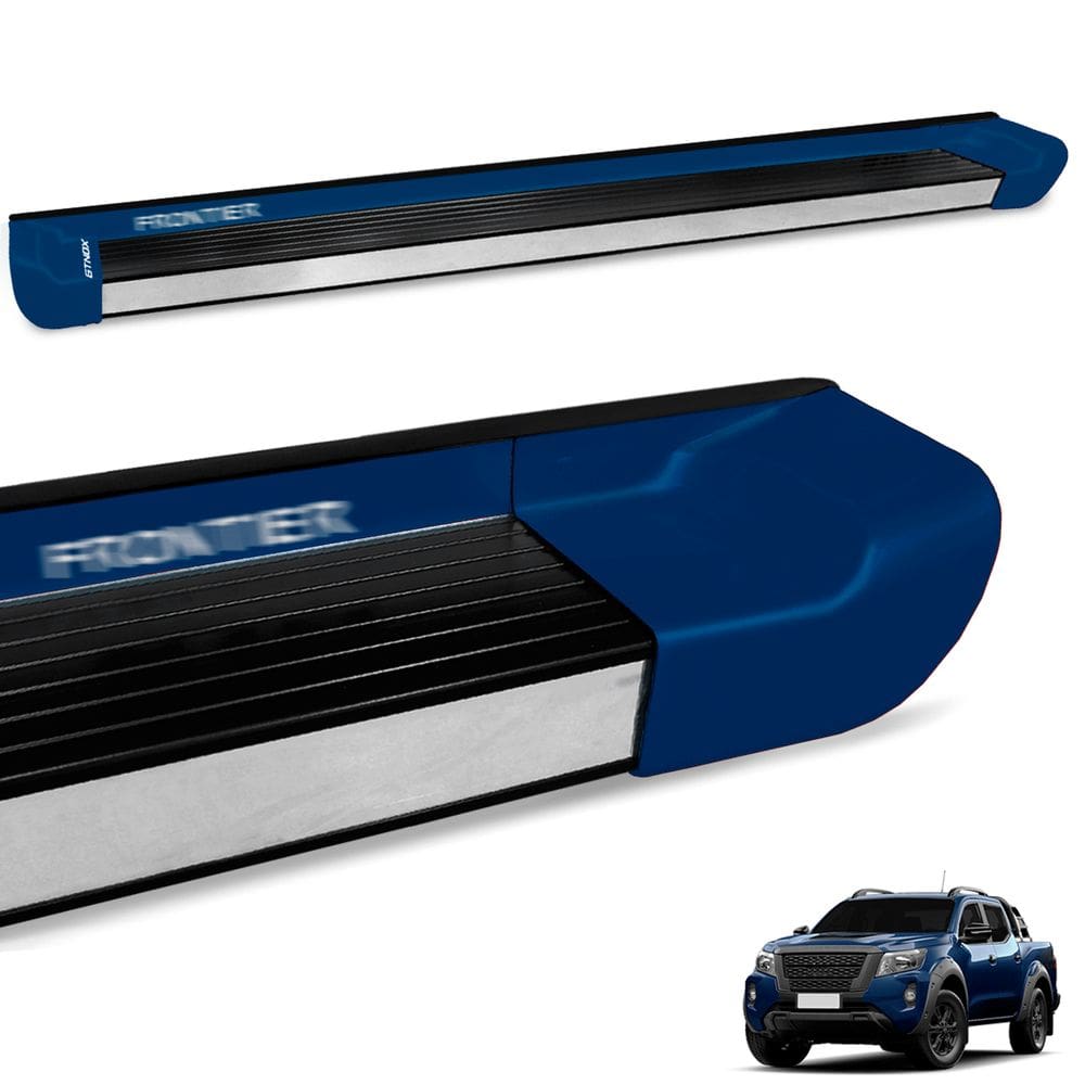 Estribo Lateral Frontier 2017 a 2025 Azul Cayman Personaliza