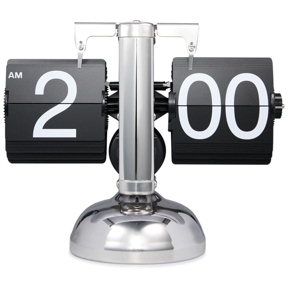 Relógio de Mesa Vintage Digital Flip Automático a Bateria, Wkevnu Barco, Preto