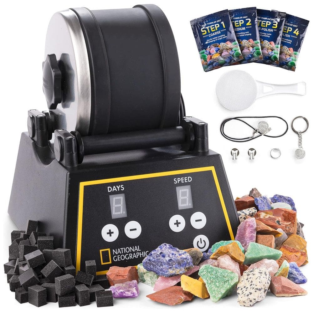 Kit Educacional para Crianças de Polimento de Pedras Preciosas, NATIONAL GEOGRAPHIC, Azul