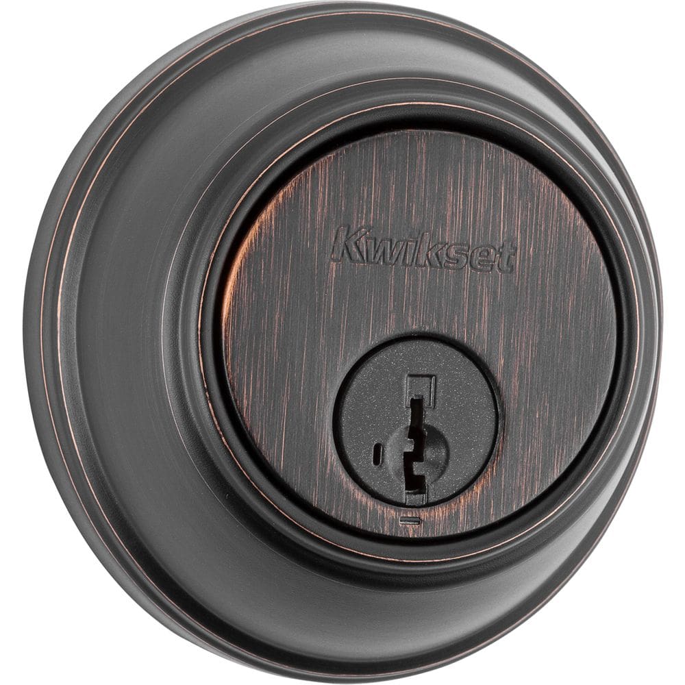Deadbolt Lock Kwikset 817 Venetian Bronze com segurança SmartKey