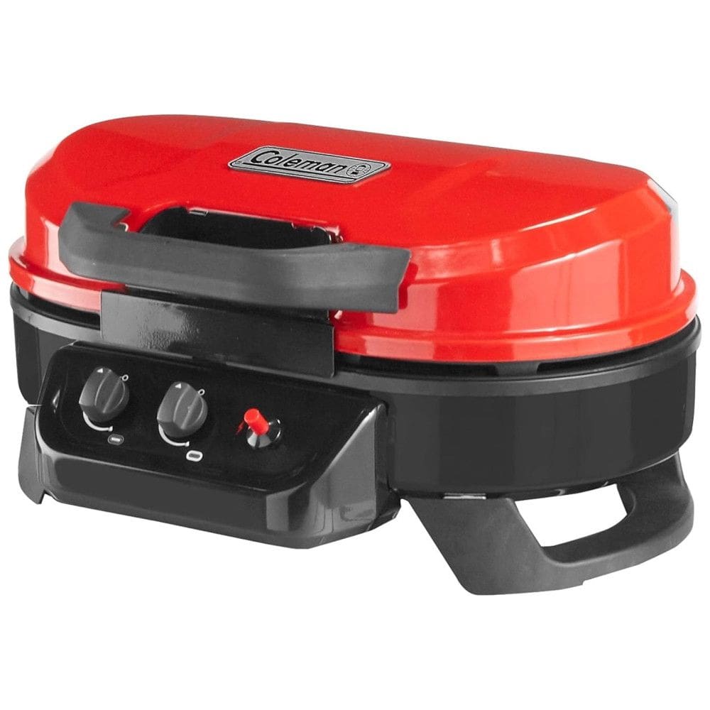 Churrasqueira a Gás Portátil com 2 Queimadores, 11000 BTU, COLEMAN, Vermelho