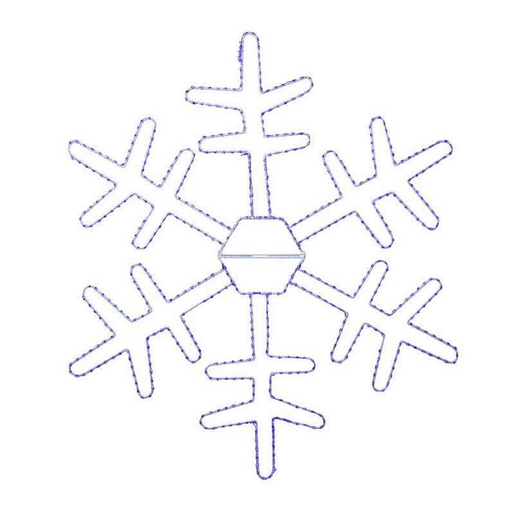 Adorno Colgante de Celebraciones Copo de Nieve Plegable con Luz Azul de 46 cm