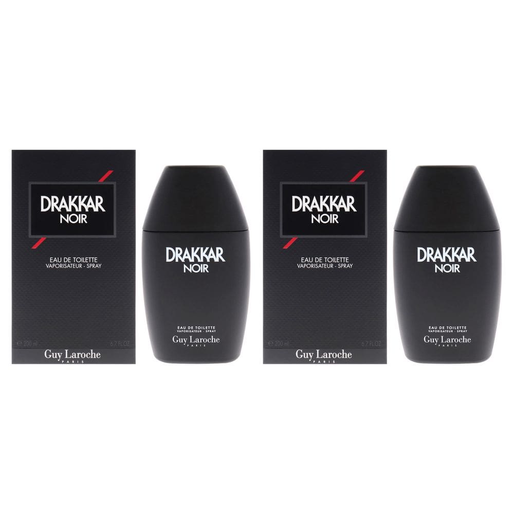 Perfume Guy Laroche Drakkar Noir EDT 200 ml para homens, pacote com 2