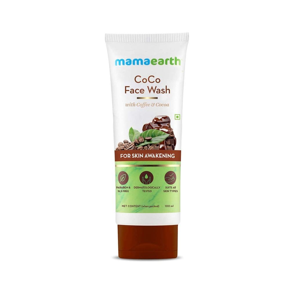Sabonete facial Mamaearth CoCo com café e manteiga de cacau 100mL