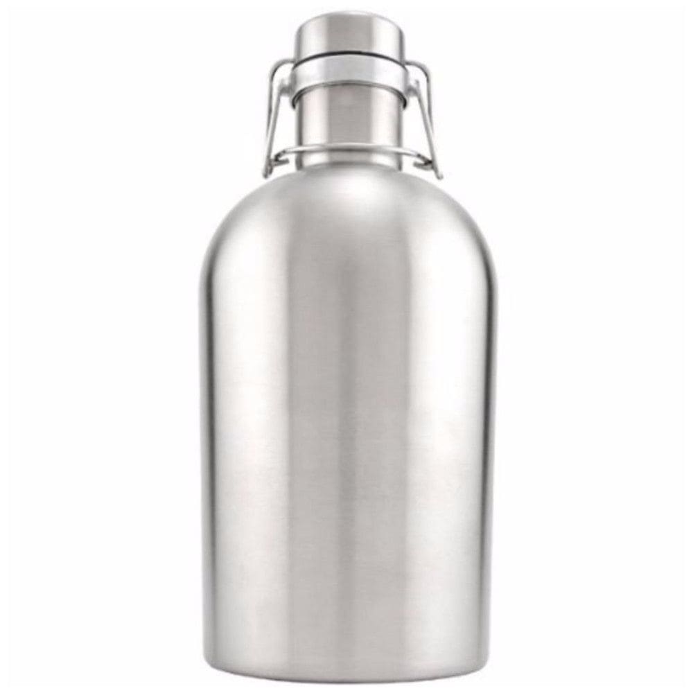 Cooler Portátil para Garrafas de cerveja com Isolamento Duplo, Aço Inox, KEGWORKS SSGROWLER BLANK, Prateado