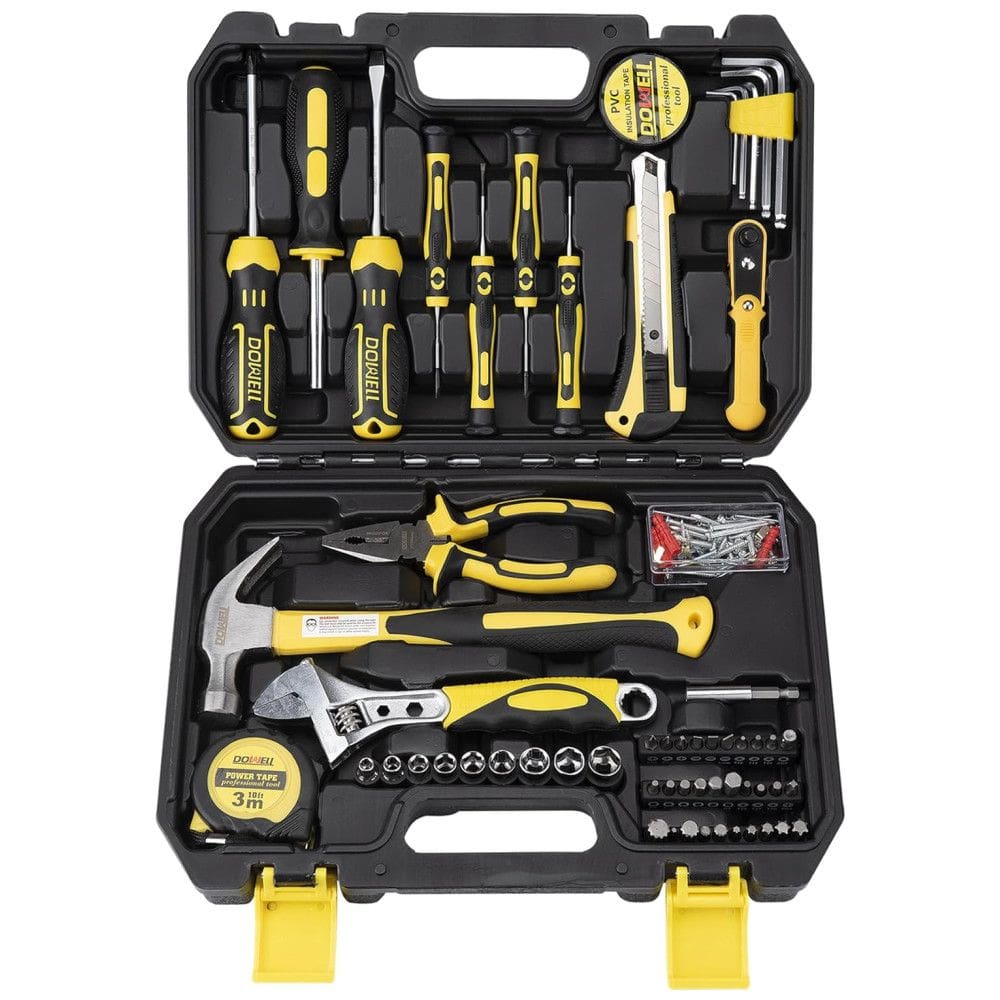 HYT128 Kit de Ferramentas com Maleta de Transporte, 128 Peças, Amarela, DOWELL, Amarelo