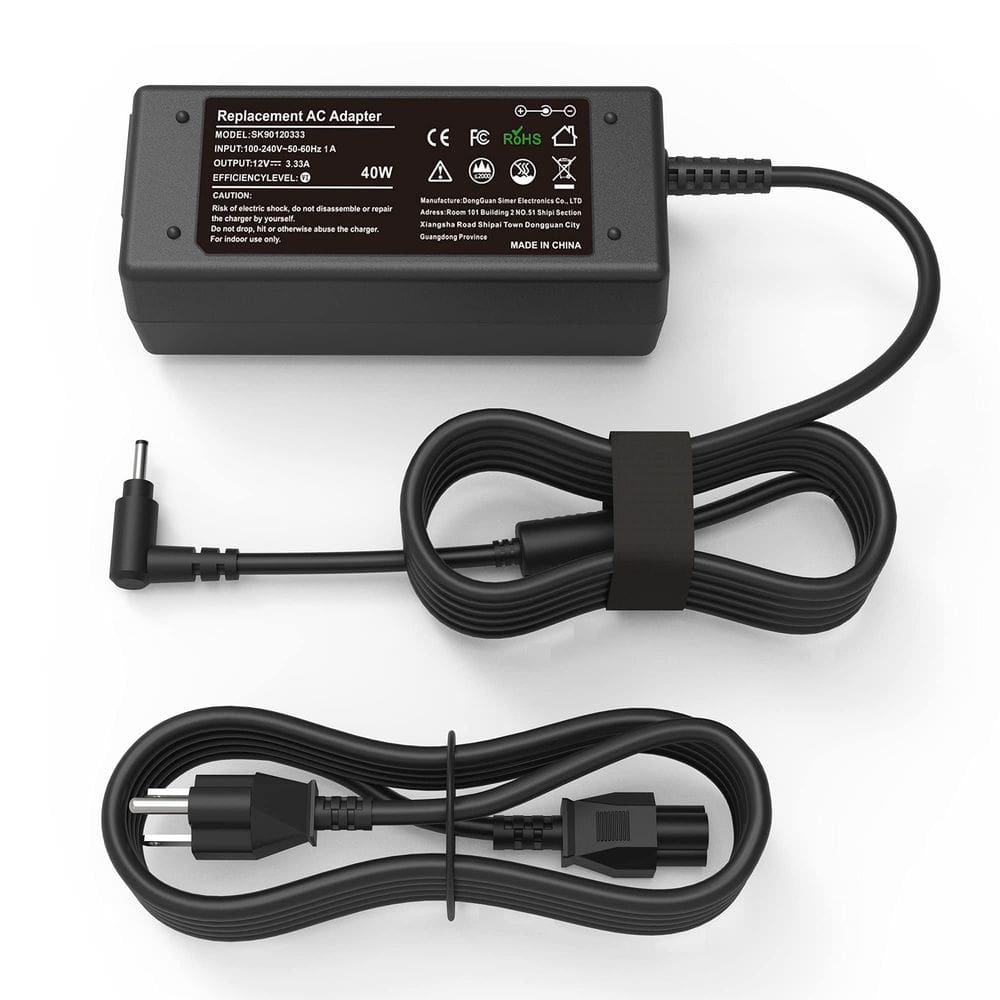 Carregador de laptop com adaptador AC 12V 40W/26W para Samsung Chromebook