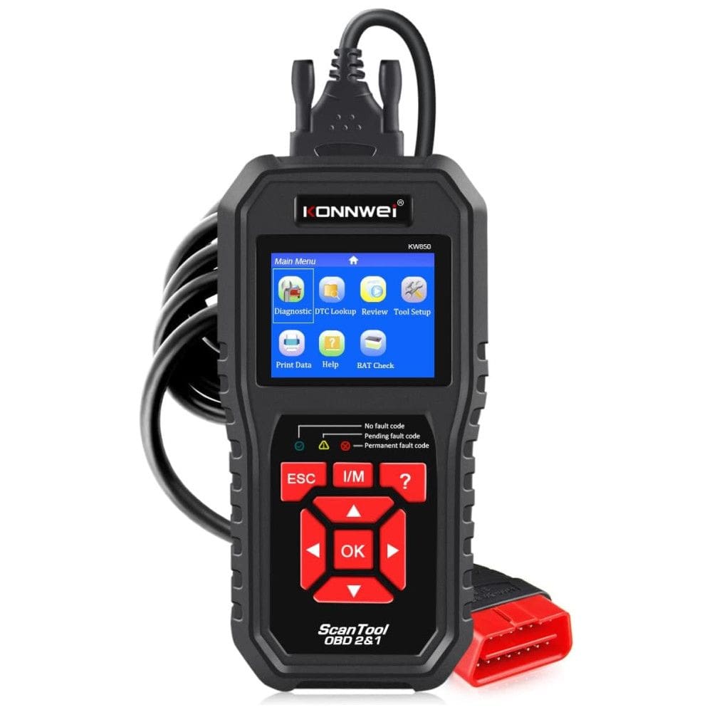 Automotivo Profissional com Diagnóstico, Universal, 12V, KONNWEI OBD2 Scanner, Preto
