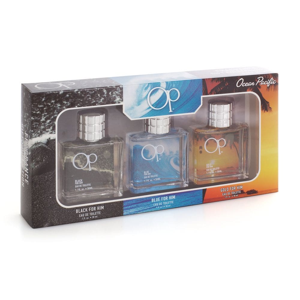 Coleção de presentes Perfume Ocean Pacific de 3 peças para homens 30mL x3