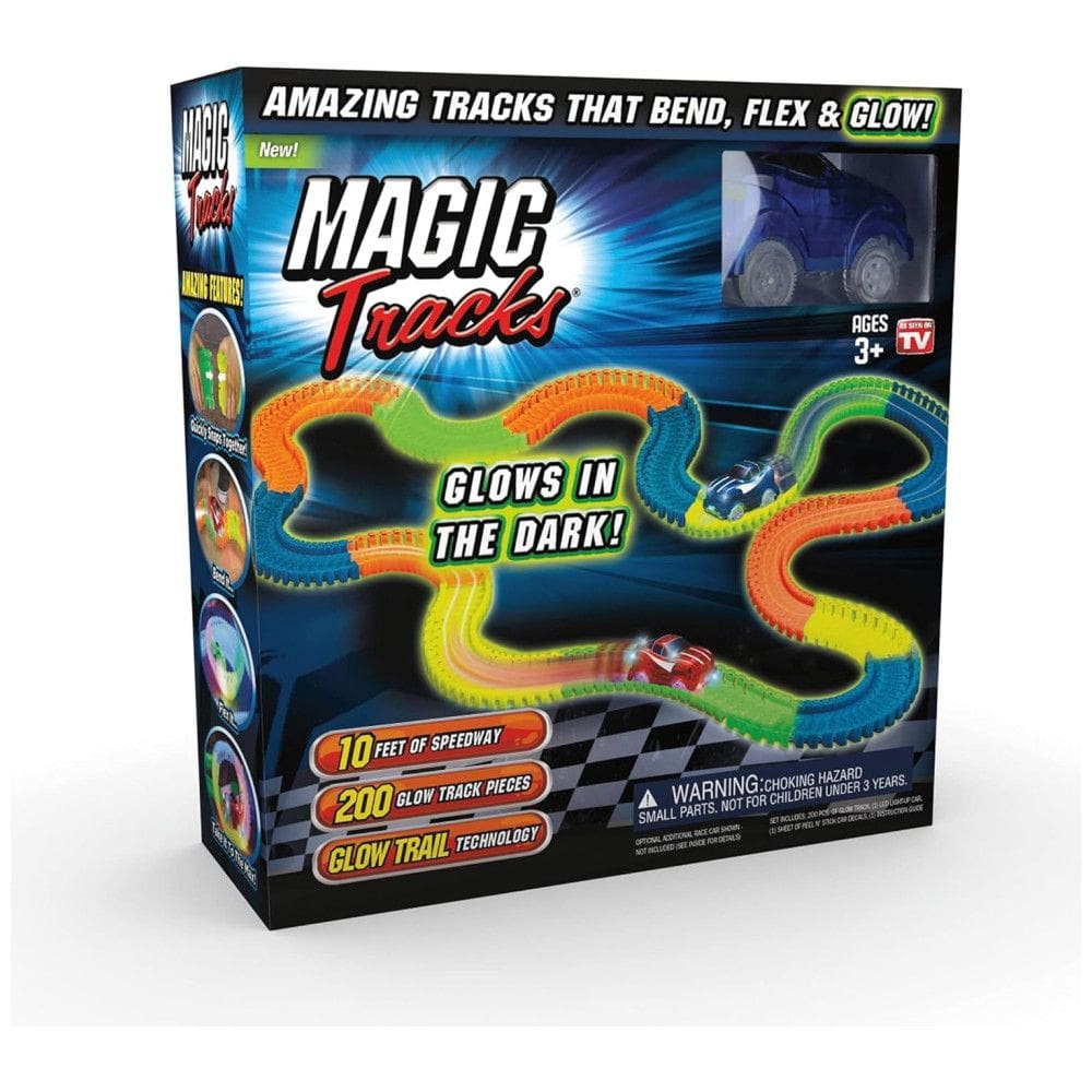 Pista de Corrida Flexível e Dobrável de 3 Metros Iluminadas por 6 Leds, 200 Peças, Ontel.