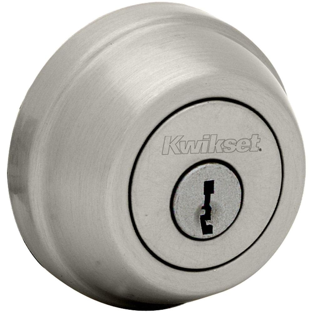 Cilindro único de níquel acetinado Deadbolt Lock Kwikset 780
