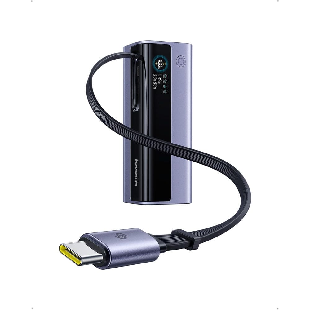 Notebook Power Bank Baseus de 20.000 mAh 145 W com cabo retrátil