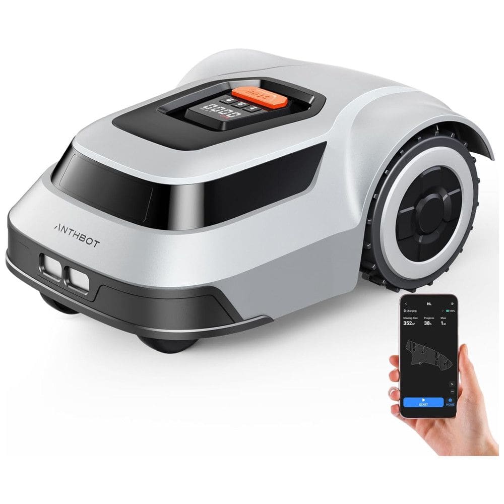 Robô Cortador de Grama Sem Fio, até 1000m2 com Controle por APP, Mapeamento Inteligente e Baixo Ruído, 110V ANTHBOT