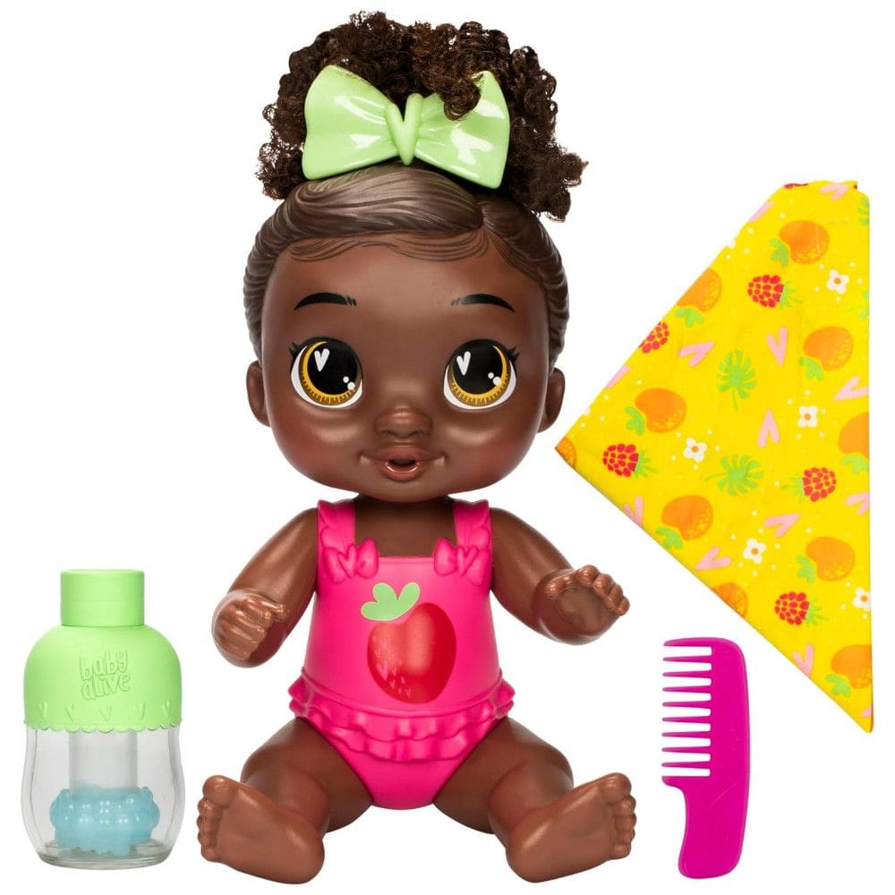 Boneca Snuggle Berry Boo com Shampoo para Cabelos e Tamanho 27 cm para Crianças Acima de 3 Anos, Baby Alive, Cabelo Preto