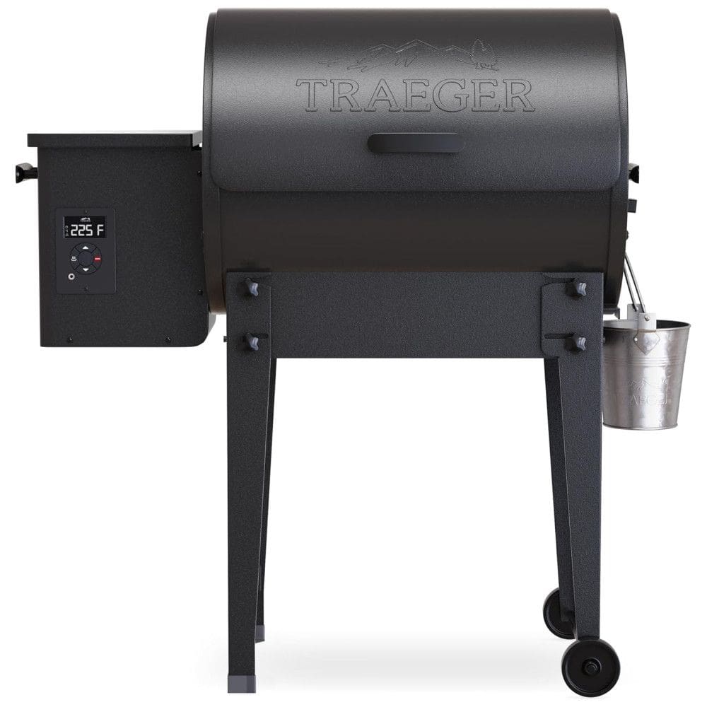 Churrasqueira á Pellet de Madeira com Controle de temperatura de Precisão e Superfície de Cozimento Total 1935 cm2, Traeger, Preta