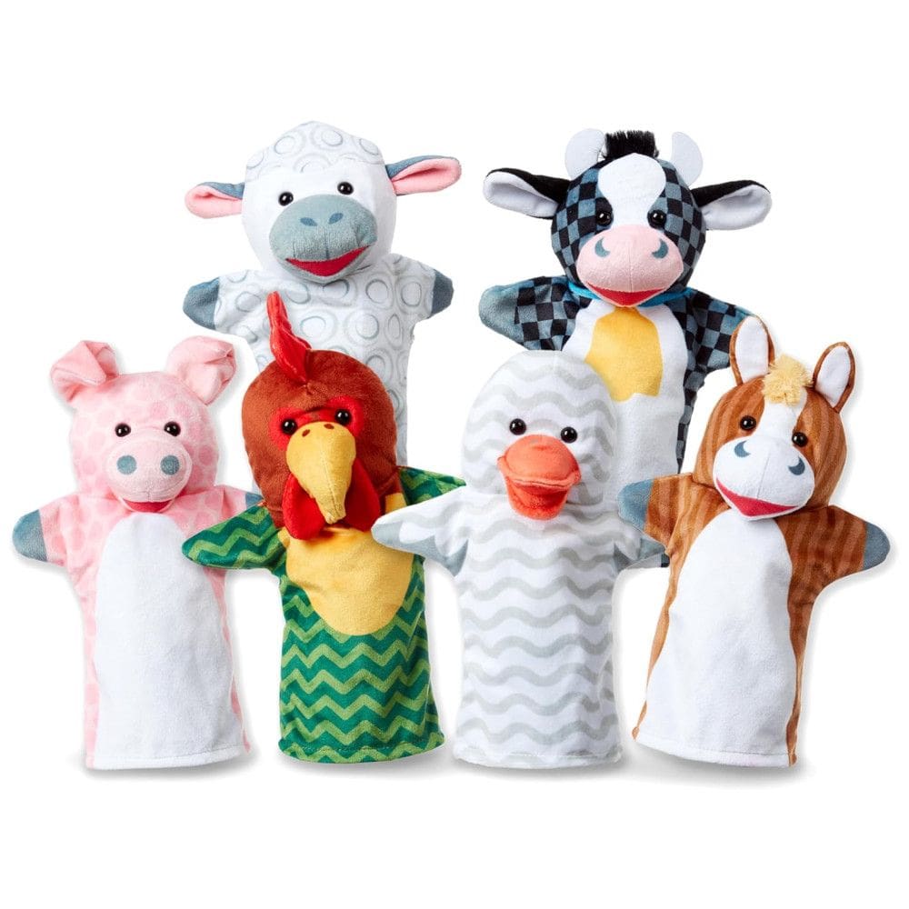 Kit 6 Fantoches de Mão, Tema Animais para Crianças Acima de 2 Anos, Melissa & Doug