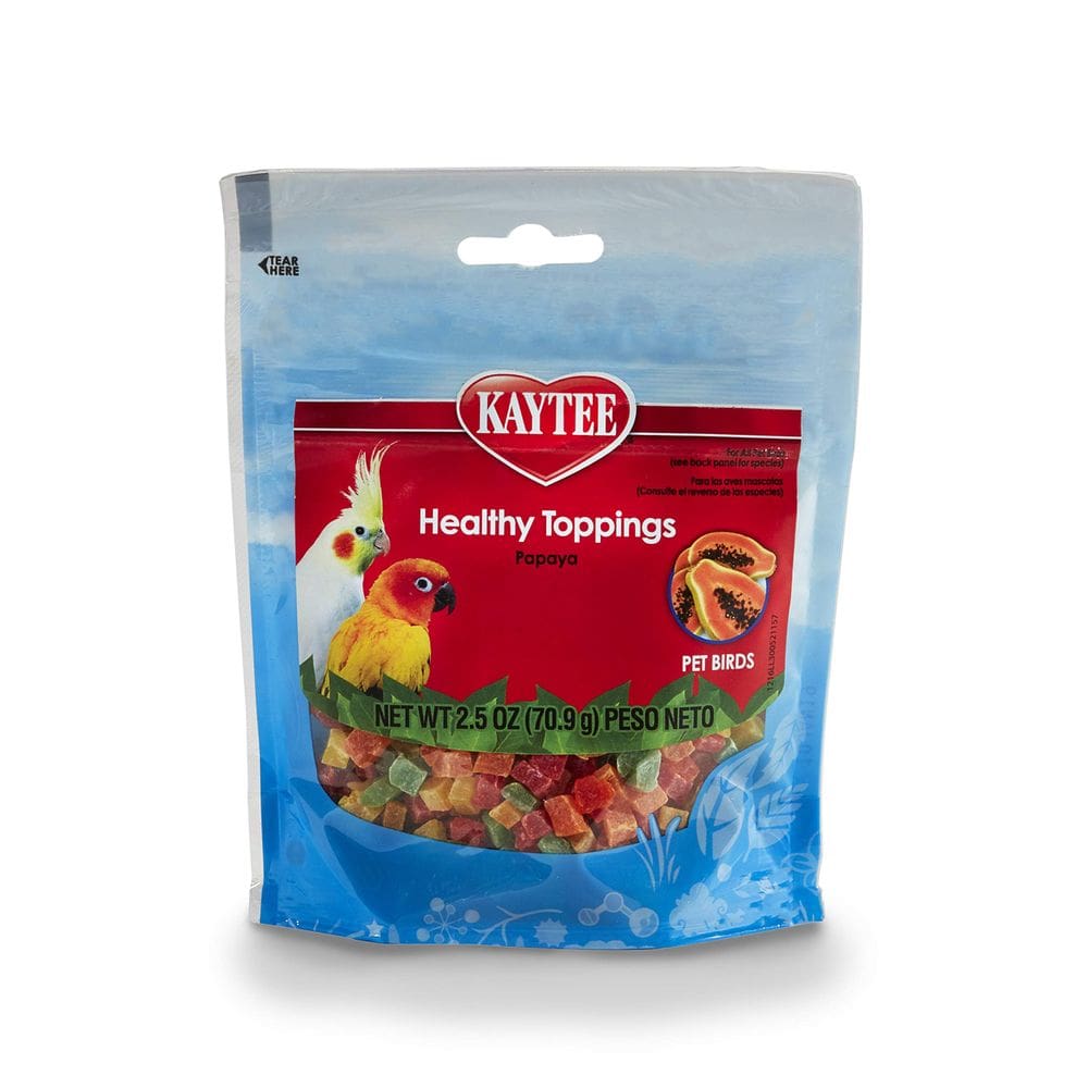 Coberturas Kaytee Fiesta Healthy Papaya Bits Pet Birds 70 ml