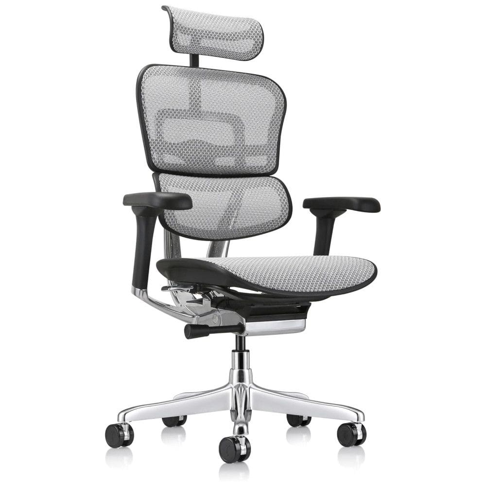 Cadeira de Escritório Executiva Ergonômica Giratória e Ajustável com Apoio 3D, ERGOHUMAN ME7ERG GREY, Cinza