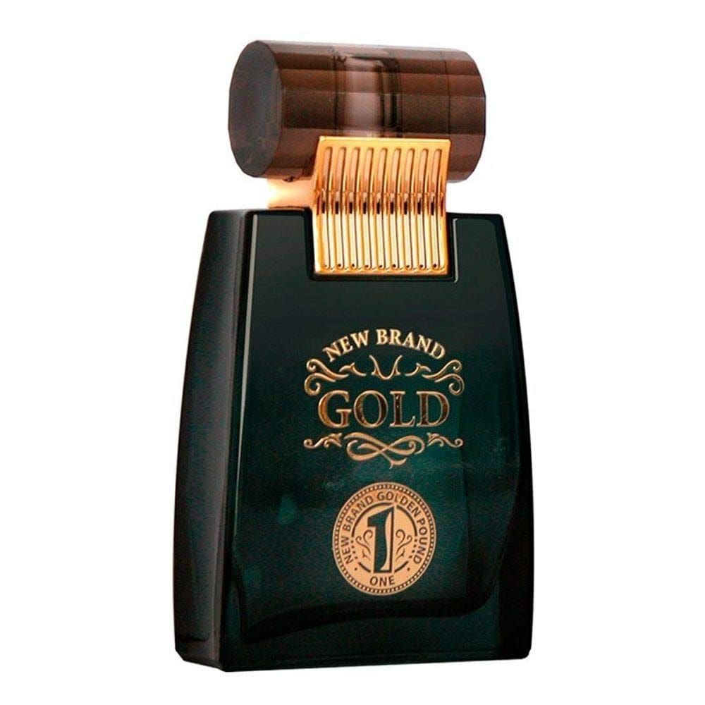 Perfume New Brand Gold EDT Spray para homens 100mL