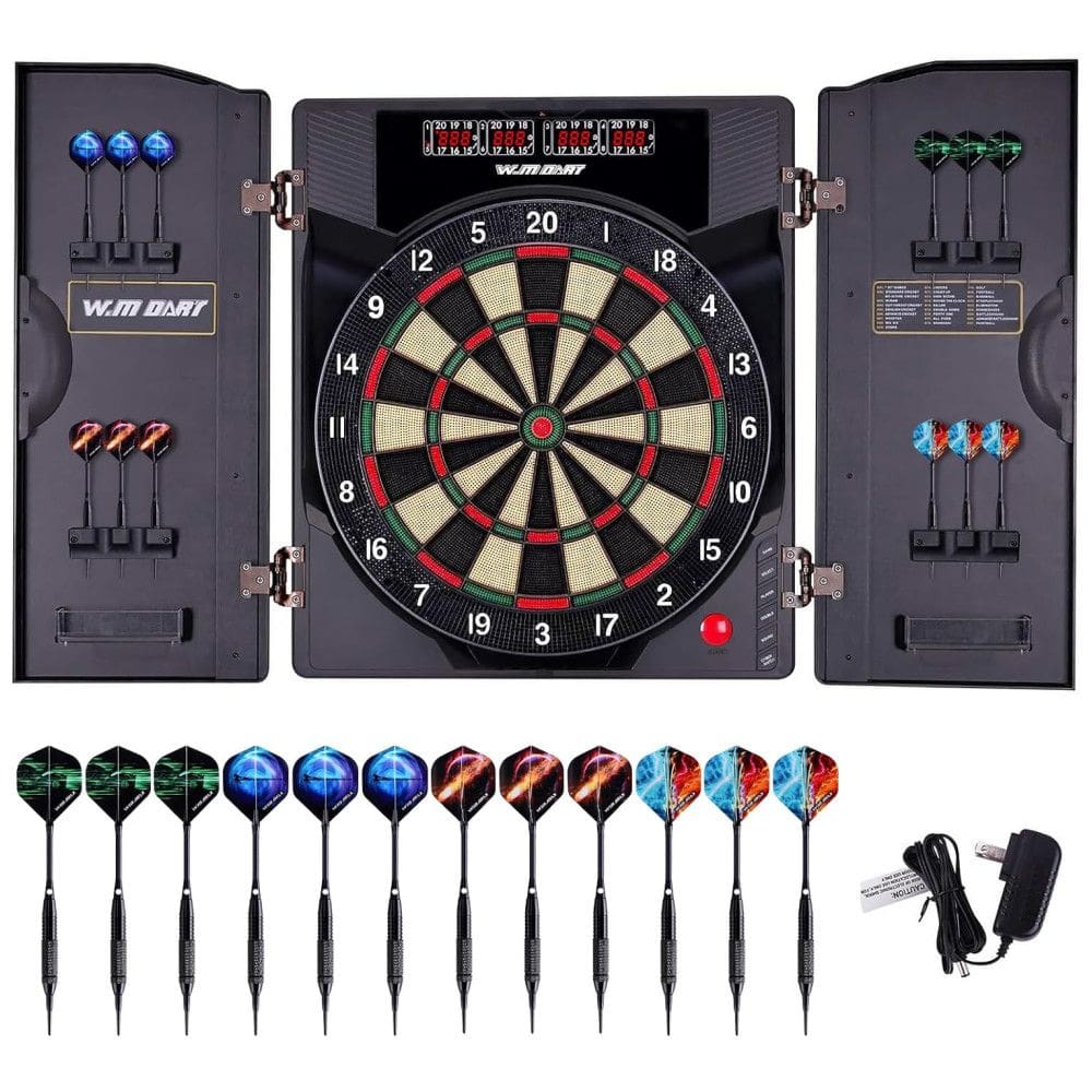 Jogo de Dardos Eletrônico com 12 Dardos, 27 Modos de Jogo e 259 Variações de Pontuação, para até 8 Jogadores, WIN.MAX WMG79177-2021-X