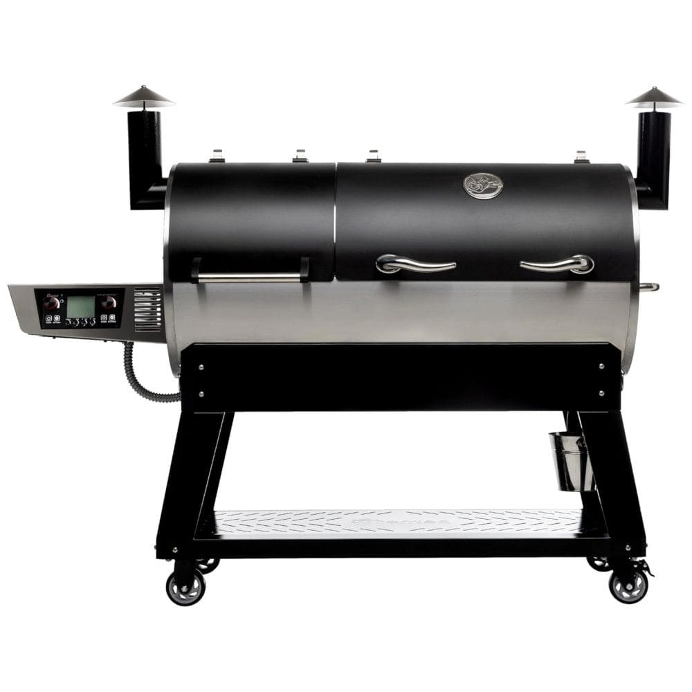Churrasqueira á Pellet de Madeira com Wi-Fi, Painel Digital e Câmaras Duplas para Cozimento Rápido, Recteq DualFire RT-1200, Preto