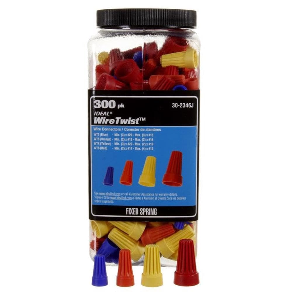 Conectores elétricos WireTwist Ideal 30-2346J, pacote com 300