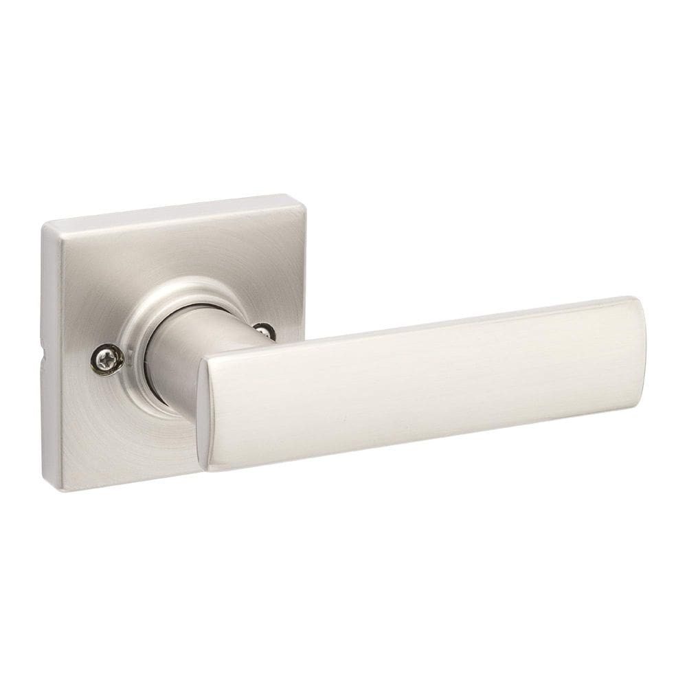 Maçaneta de porta fictícia Kwikset Breton Satin Nickel Reversível