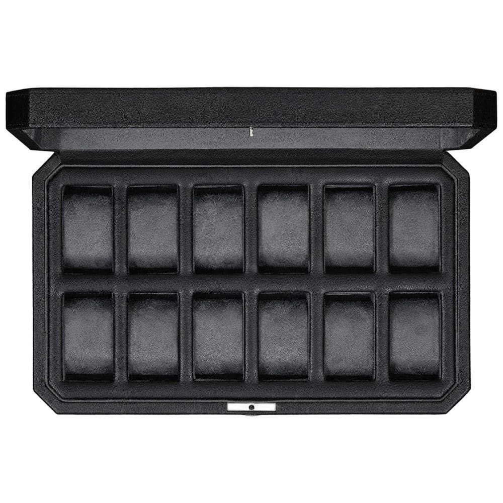 Caixa, Estojo para Relógios Protege e zena, 12 Lugares, ROTHWELL, Preto