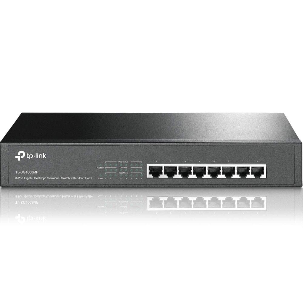 Switch PoE TP-Link TL-SG1008MP 8 portas Gigabit 8 PoE+ 153W