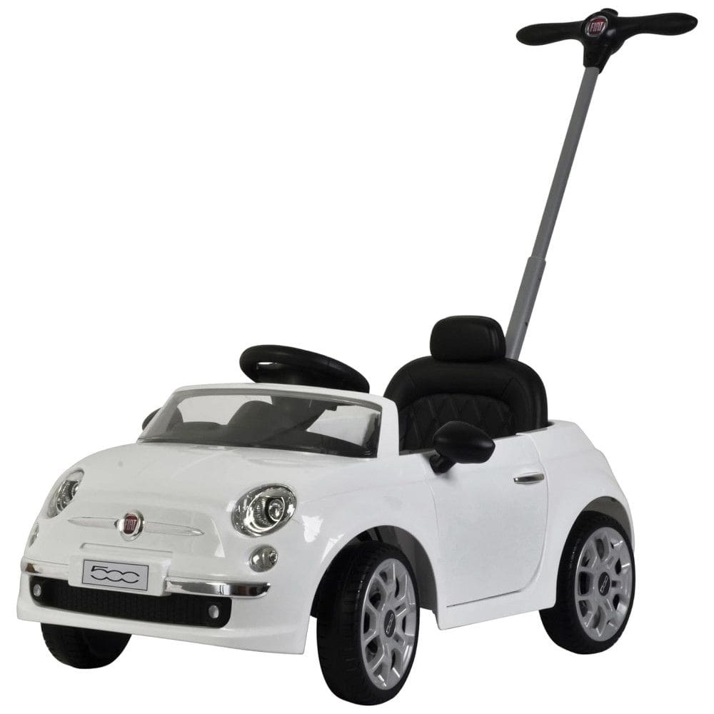 Carrinho de Passeio Infantil Fiat 500 Infantil com Alça para Crianças de 2 a 7 Anos, BEST RIDE ON CARS B07L117K6P, Branco