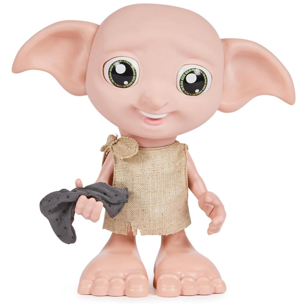 Boneco Elfo Dobby Mágico Interativo Harry Potter com com Meia, Mais de 30 Sons e Frases para Crianças Acima de 6 Anos, Wizarding World