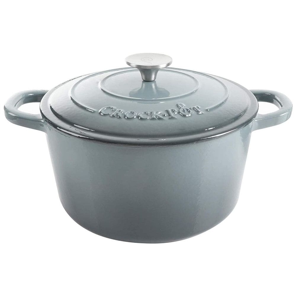 Panela de Ferro Fundido 7 Litros Esmaltado e Antiaderente, CROCK POT 69143.02, Cinza