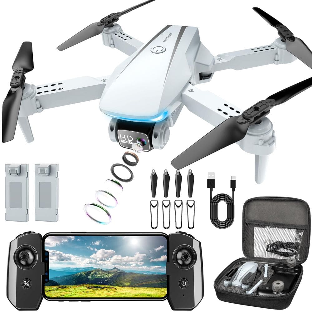 Drone Oddire com câmera 1080P HD para adultos com 2 baterias