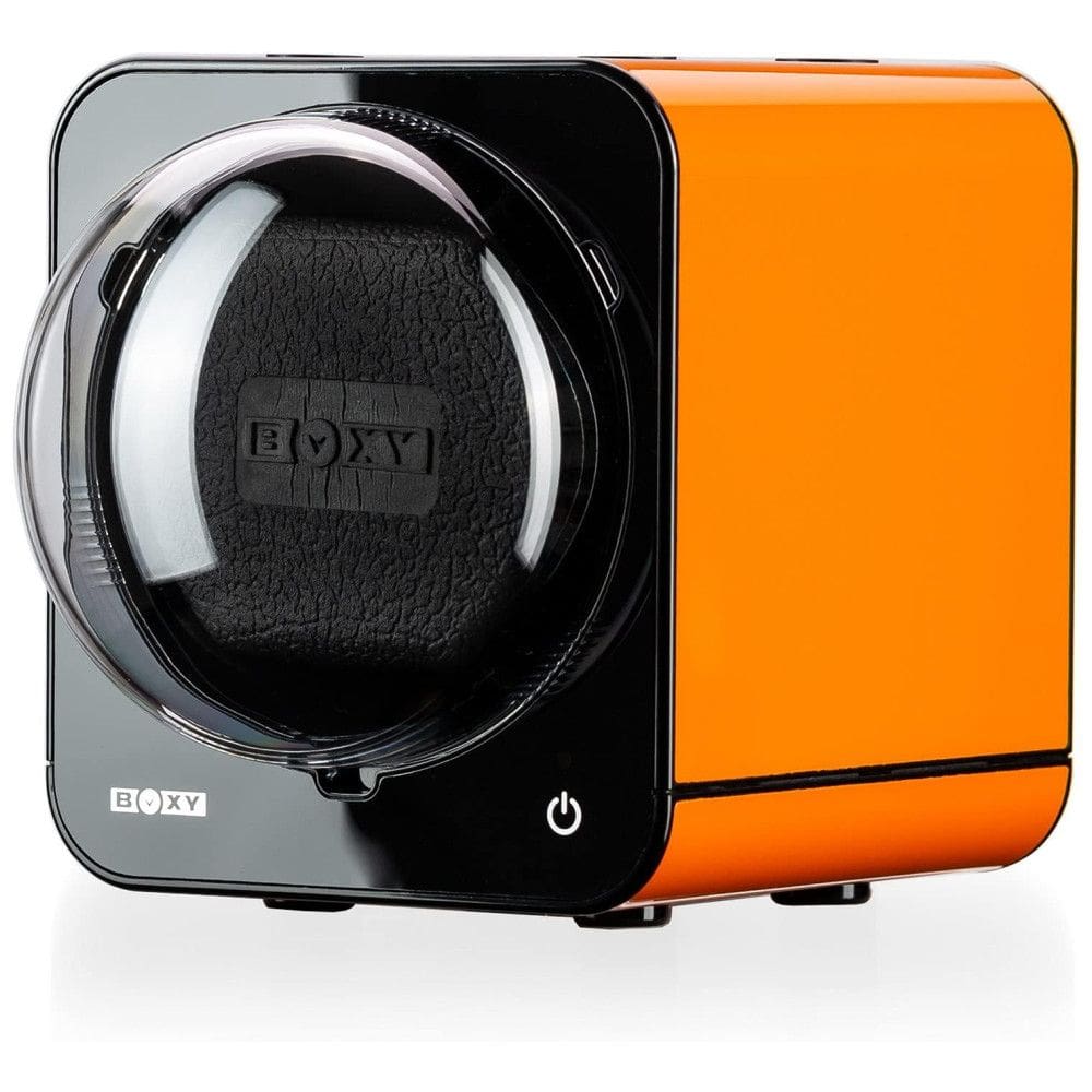 Caixa, Estojo Rotativo Automático para Relógios, 1 Lugar, ABEST BOXY Fancy Brick, Laranja