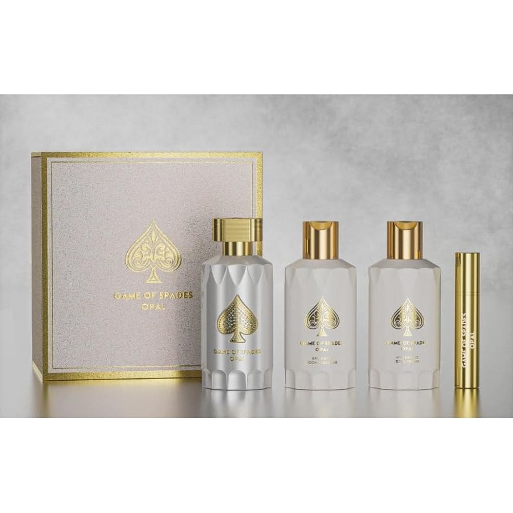 Conjunto de presentes com fragrância Jo Milano Game of Spades Opal para 4 peças