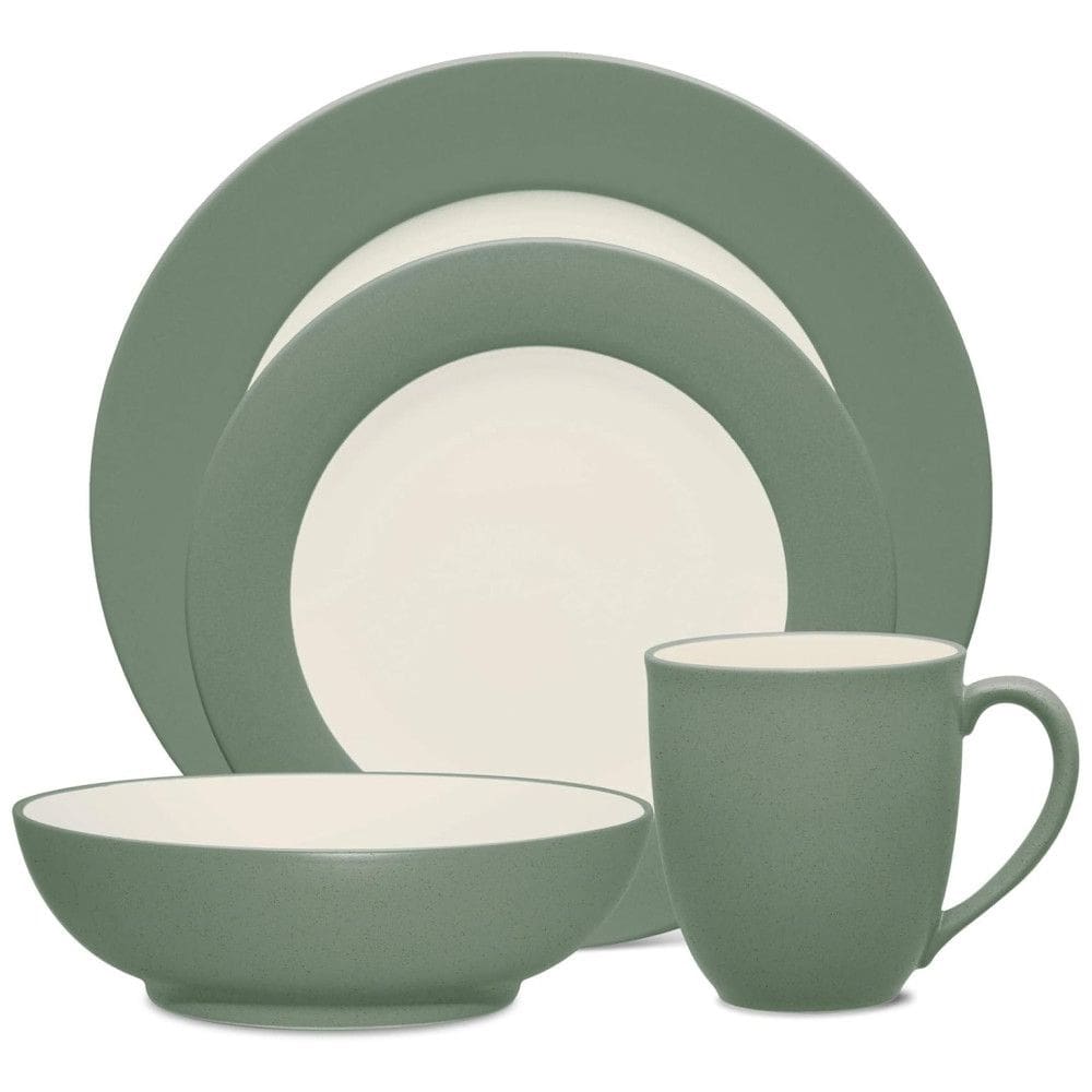 Aparelho de Jantar de Cerâmica Clássica e Durável para o Dia a Dia com 4 Peças, Formato Redondo e Material de Cerâmica, Noritake 8485-04X