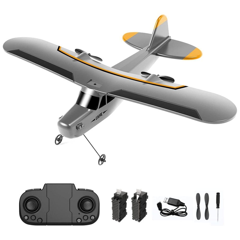 LSRC B3 RC Avião de Controle Remoto 2.4G Design 2CH, Idade Recomendada 14, GOOLRC, Cinza