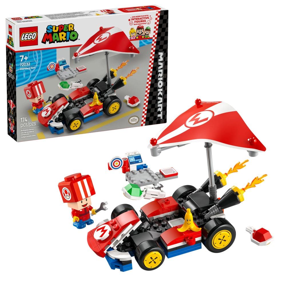 Conjunto de construção de brinquedos LEGO Super Mario Mario Kart 72032 Kids 7+